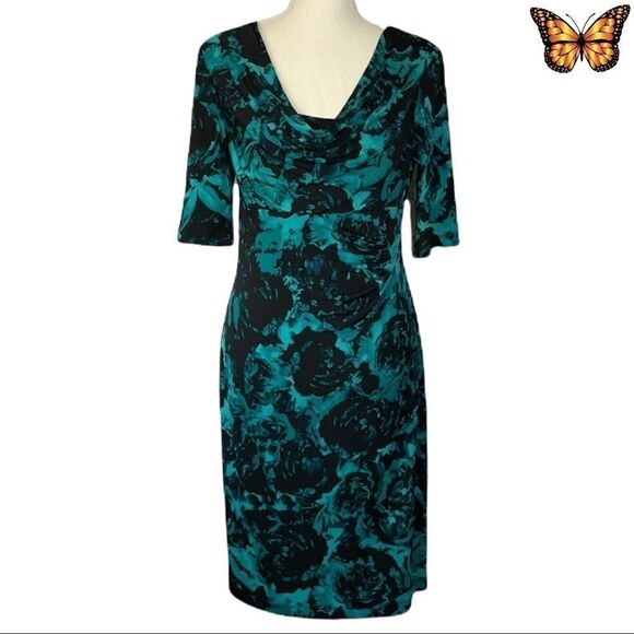 Connected Apparel Half-Sleeve Midi Dress Size 8 - Picture 1 of 10